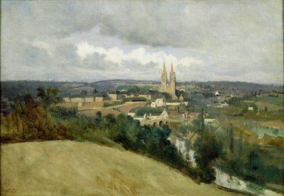 General View of the Town of Saint-Lo, c.1833 by Jean Baptiste Camille Corot